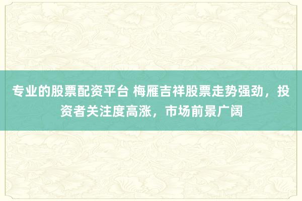 专业的股票配资平台 梅雁吉祥股票走势强劲，投资者关注度高涨，市场前景广阔