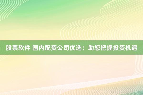 股票软件 国内配资公司优选：助您把握投资机遇