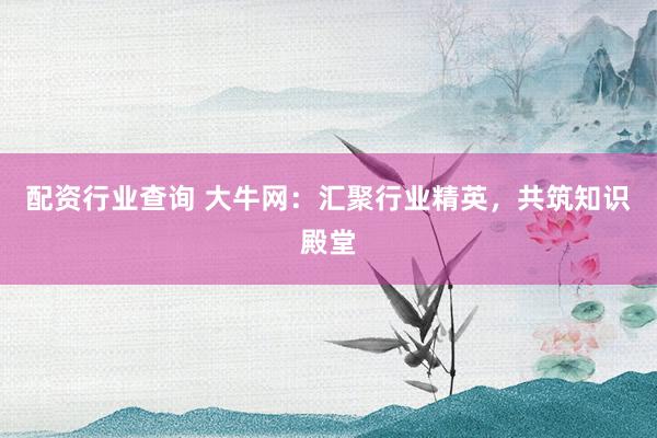 配资行业查询 大牛网：汇聚行业精英，共筑知识殿堂