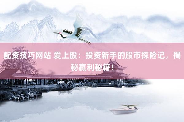 配资技巧网站 爱上股：投资新手的股市探险记，揭秘赢利秘籍！